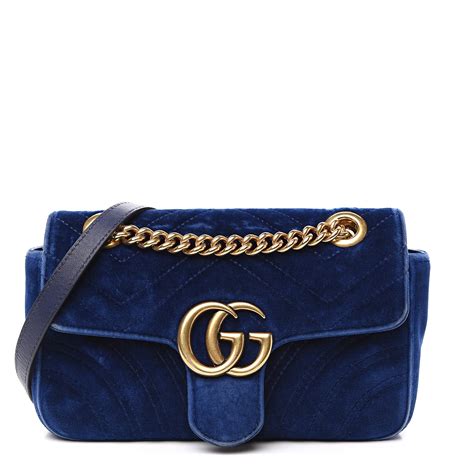 gucci marmont mini blue velvet|gucci marmont belt women's.